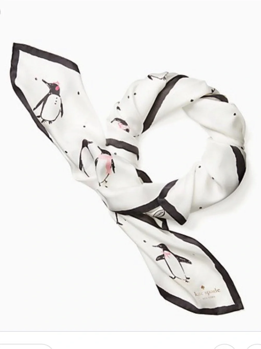 Kate Spade New York Penguin Silk Square Scarf